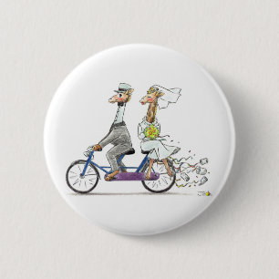 Wedding giraffes 2 inch round button