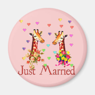 Wedding Giraffes Magnet