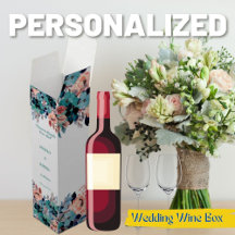 Wedding Giveaway Wine Box - Floral