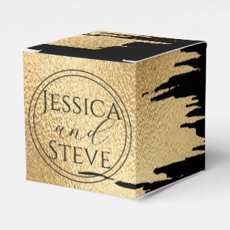Wedding Gold and Black Classic Favor Box