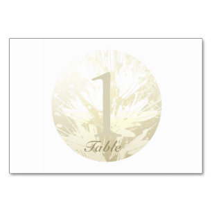 Wedding Gold Flowers Personalized Table Card 4