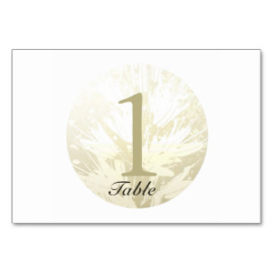 Wedding Golden Flowers Personalized Table Card 6