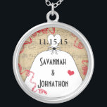 Wedding Gown Anniversary Necklace<br><div class="desc">Keepsake Necklaces Choose either Silver Plated Gold Finish or Sterling Silver Unique Personalized Custom !st Christmas Gift Wedding Keepsake Wedding Party Necklaces - to change background colour - click customize - click edit - choose last tool in drop down menu and choose from one of the colours shown or enter...</div>