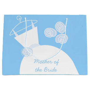 Wedding Gown Blue Mother of the Bride large Gift Bag