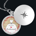 Wedding Gown Bridesmaid Necklace<br><div class="desc">Keepsake Necklaces Choose either Silver Plated Gold Finish or Sterling Silver Unique Personalized Custom !st Christmas Gift Wedding Keepsake Wedding Party Necklaces - to change background colour - click customize - click edit - choose last tool in drop down menu and choose from one of the colours shown or enter...</div>