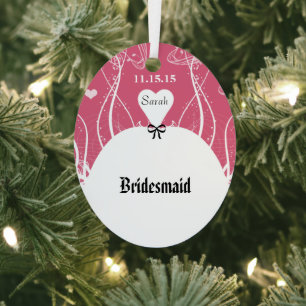 Wedding Gown Bridesmaid Wedding Christmas Ornament