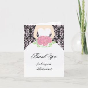 Wedding gown, damask, flowers Wedding Thank you