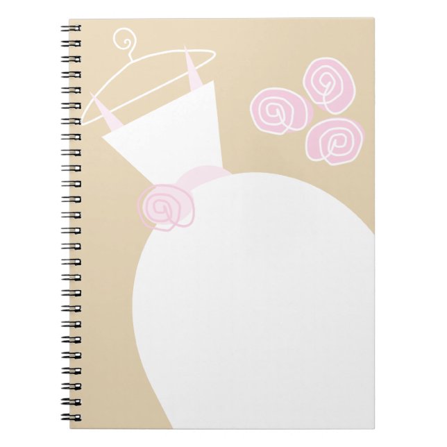 Wedding Gown Pink Beige Notebook (Front)