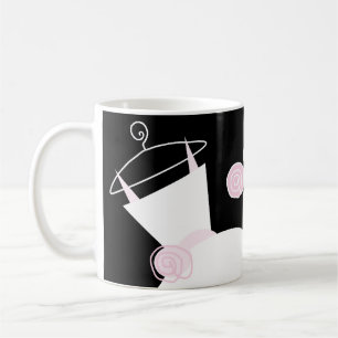 Wedding Gown Pink 'Mother of the Bride' black Coffee Mug