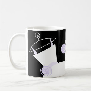 Wedding Gown Purple 'Bridesmaid' black Coffee Mug