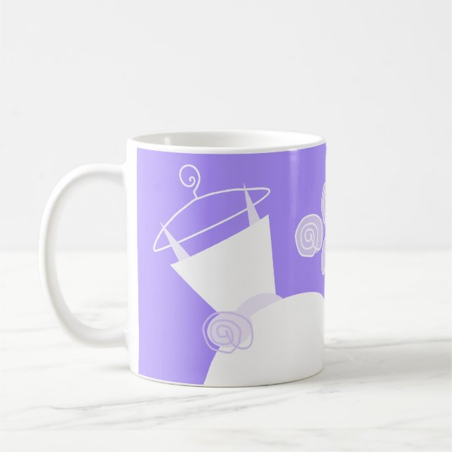 Wedding Gown Purple 'Mother of the Bride' Coffee Mug (Left)