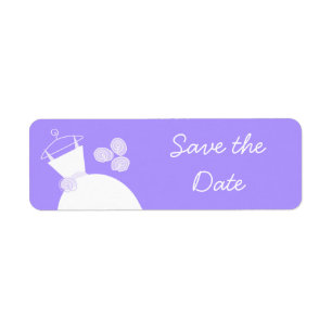 Wedding Gown Purple 'Save the Date' small
