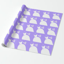 Wedding Gown Purple wrapping paper