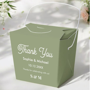 Wedding Green Bride Groom  Favor Box