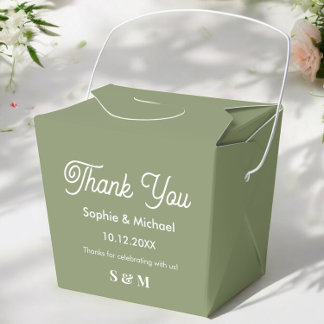 Wedding Green Bride Groom  Favor Box