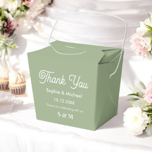 Wedding Green Bride Groom Favor Box