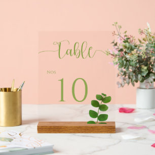 Wedding Green Chic Acrylic Sign