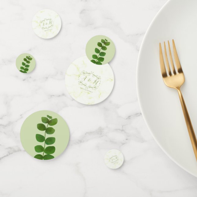 Wedding Green Chic Confetti (Group)