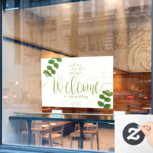 Wedding Green Chic Window Cling