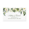 Wedding Green Floral Registry Insert Card