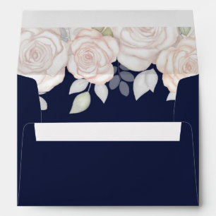 Wedding Greenery Elegant Nature Botanical Navy  Envelope