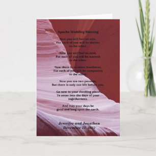 Wedding Greeting Card Apache Blessing Feel No Rain