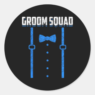 Wedding Groom Marriage Groomsmen Funny Bachelor Pa Classic Round Sticker