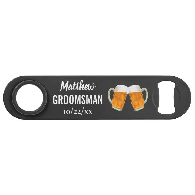 Wedding Groomsman Bachelor Party Favour Beer Cheer Bar Key (Front (Horizontal))
