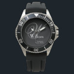 Wedding Groomsman Gift Cool Monogram Classic Sport Watch<br><div class="desc">Wedding Groomsman Groomsmen Gift Cool Monogram Classic Sports Watch. Click personalize this template to customize it with your own monogram initial, the name and marriage date quickly and easily. Wedding Groomsman Gift Cool Monogram Classic Sport Watch, is part of the Groomsman Gift Collection in this store. 30 Day Money Back...</div>