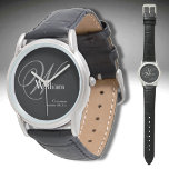 Wedding Groomsman Gift Modern Monogram Cool Sports Watch<br><div class="desc">Wedding Groomsman Groomsmen Gift Modern Monogram Cool Sports Watch. Groomsman modern vintage monogram initial name and date classic cool watch. Click personalize this template to customize it quickly and easily. 30 Day Money Back Guarantee. Ships Worldwide fast. Wedding Groomsman Gift Modern Monogram Cool Sports Watch. Created by artist RjFxx *All...</div>