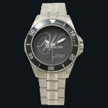 Wedding Groomsman Gift Monogram Modern Cool Sports Watch<br><div class="desc">Wedding Groomsman Gift Monogram Modern Cool Sports Watch. Gift for your Groomsman modern vintage monogram initial name and date classic cool sports watch. Click personalize this template to customize it quickly and easily. 30 Day Money Back Guarantee. Ships Worldwide fast. Wedding Groomsman Gift Monogram Modern Cool Sports Watch. Created by...</div>