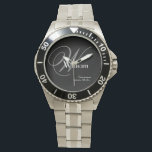 Wedding Groomsman Gift Monogram Modern Cool Sports Watch<br><div class="desc">Wedding Groomsman Gift Monogram Modern Cool Sports Watch. Gift for your Groomsman modern vintage monogram initial name and date classic cool sports watch. Click personalize this template to customize it quickly and easily. 30 Day Money Back Guarantee. Ships Worldwide fast. Wedding Groomsman Gift Monogram Modern Cool Sports Watch. Created by...</div>