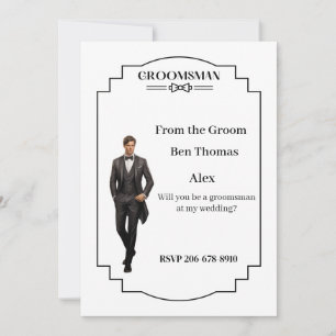 Wedding Groomsman Invitation
