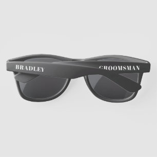 Wedding Groomsman Modern Personalized Name Custom Sunglasses
