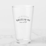 Wedding Groomsman Monogram Beer Glass<br><div class="desc">Wedding Groomsmen Gifts.  Family Name and Year.  All can be removed or customized.</div>
