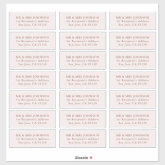 Wedding Guest Address Label 21 Different Addresse