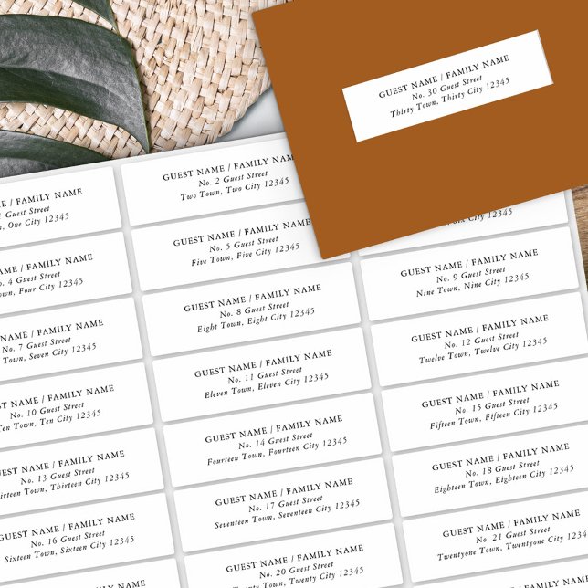 Wedding Guest Address Label 30 Different Addresses (Creator Uploaded)