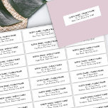 Wedding Guest Address Label 30 Separate Addresses<br><div class="desc">Guest Address labels to make light work of addressing your invitation envelopes or thank you card envelopes. The sticker sheet has 30 labels - all of which can be printed with a different guest name and address. This design uses elegant sans serif, Cheltenham, in bold uppercase and italic. You can...</div>