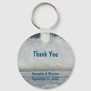 Wedding Guest Beach Ocean Ceremony Thank You Keychain