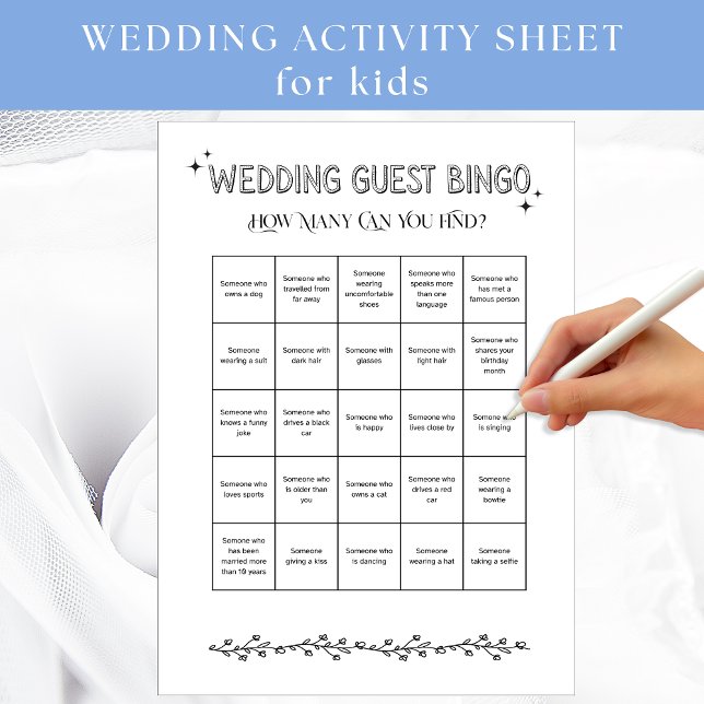 Wedding Guest Bingo Activity Sheet (Creator Uploaded)