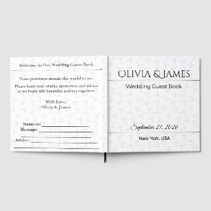 Wedding Guest Book Botanical Elegant Keepsake