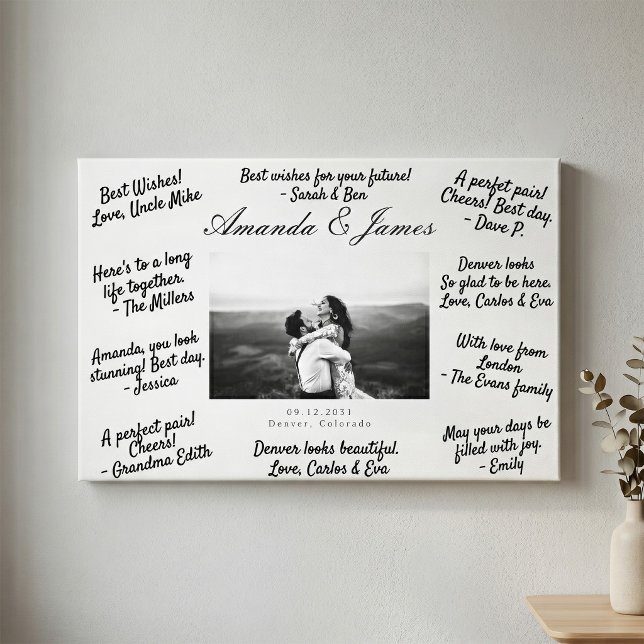 Wedding Guest Book Canvas Alternative Guestbook (Creator Uploaded)