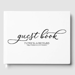 Wedding Guest Book Chic Script