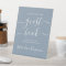 Wedding Guest Book Modern Script Dusty Blue