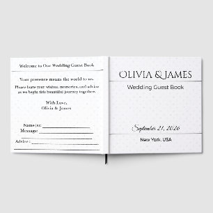 Wedding Guest Book Personalized Memory Keepsake