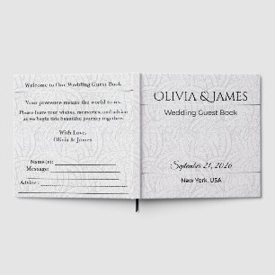 Wedding Guest Book Personalized Memory Keepsake