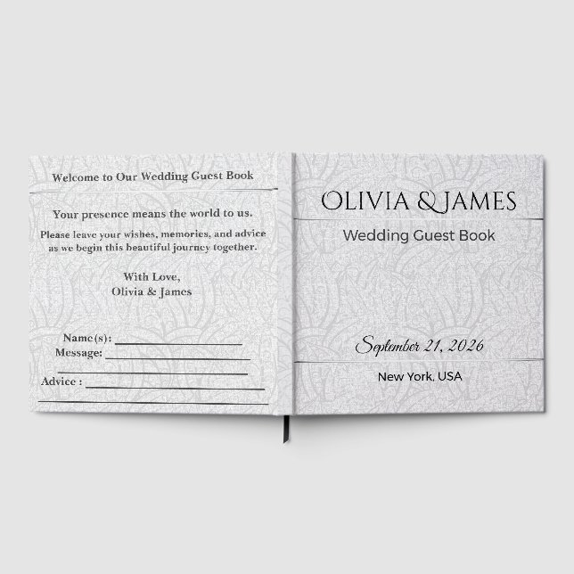 Wedding Guest Book Personalized Memory Keepsake (Full)