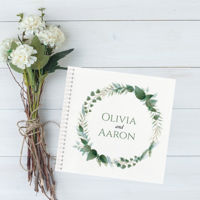 Wedding Guest Book with Botanical Wreath Cover (Creator Uploaded)