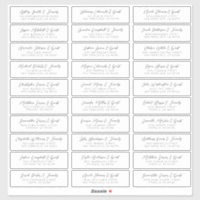 Wedding Guest Names Address Simple Chic Modern