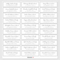 Wedding Guest Names Address Simple Modern Chic